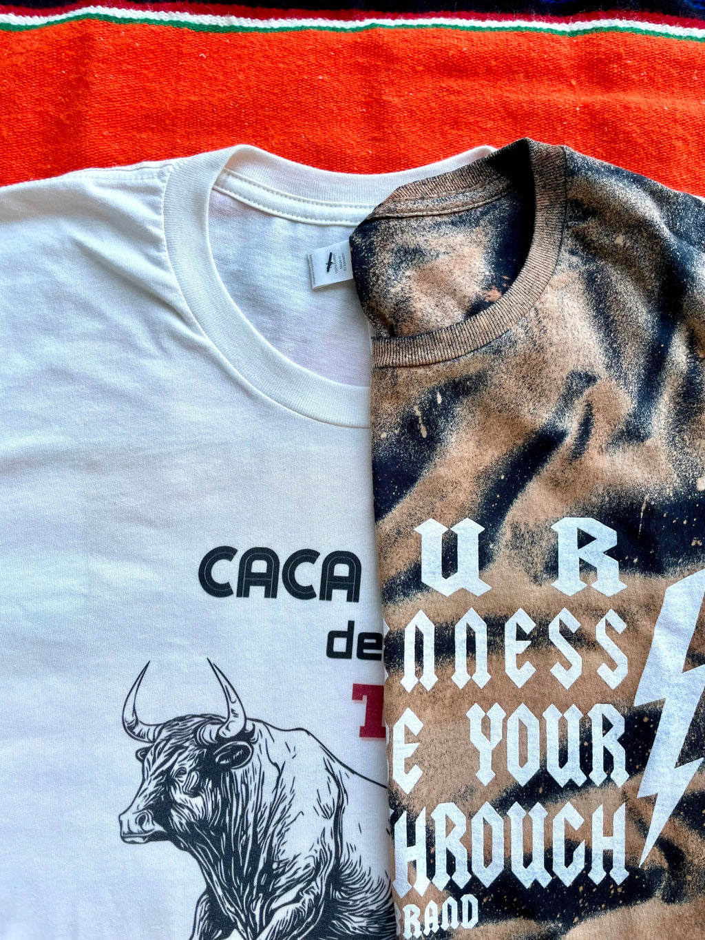 Collar View Western graphic tee hand screen printed cotton inspirational faith design