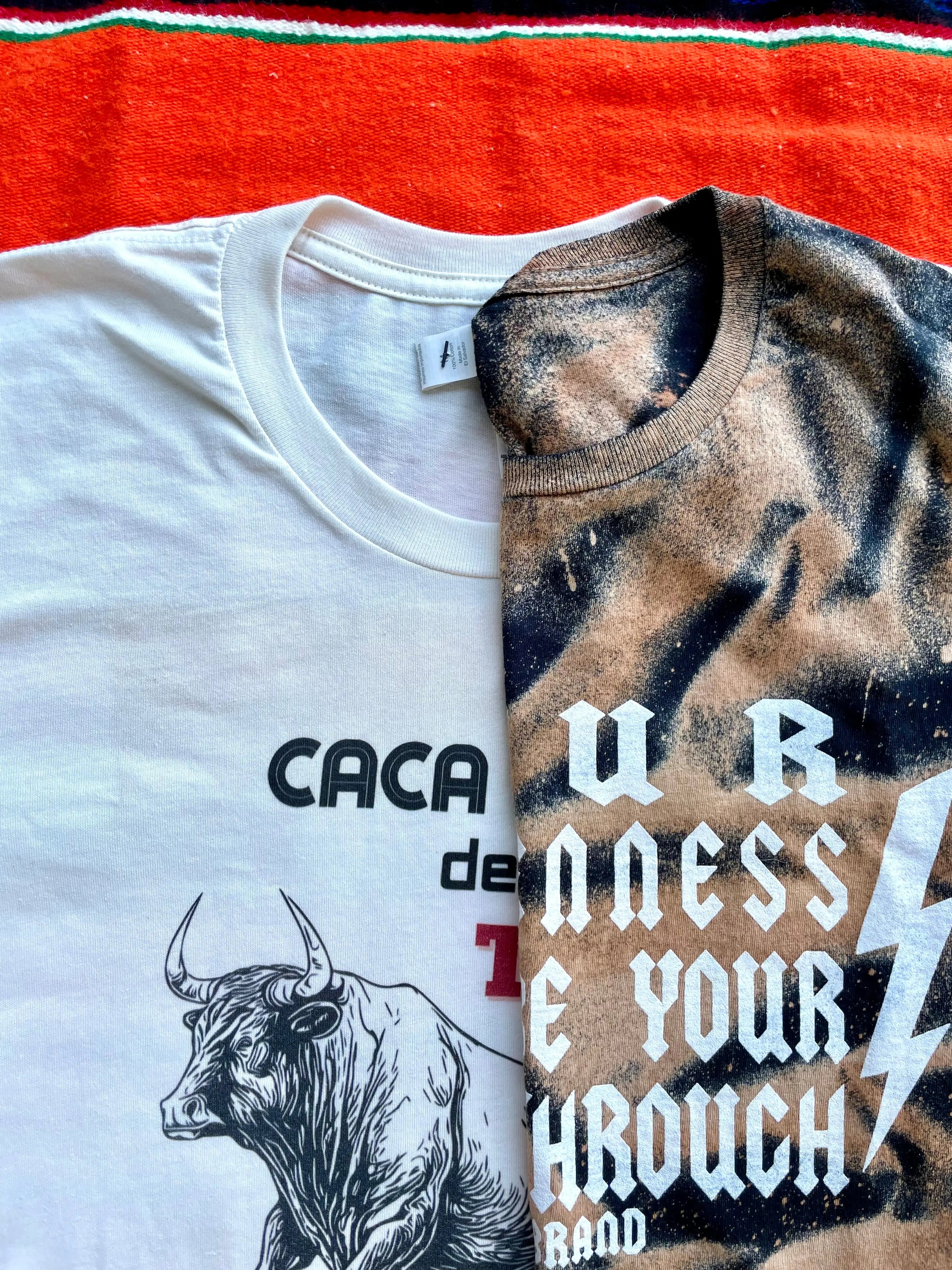 Collar View Western graphic tee hand screen printed cotton inspirational faith design