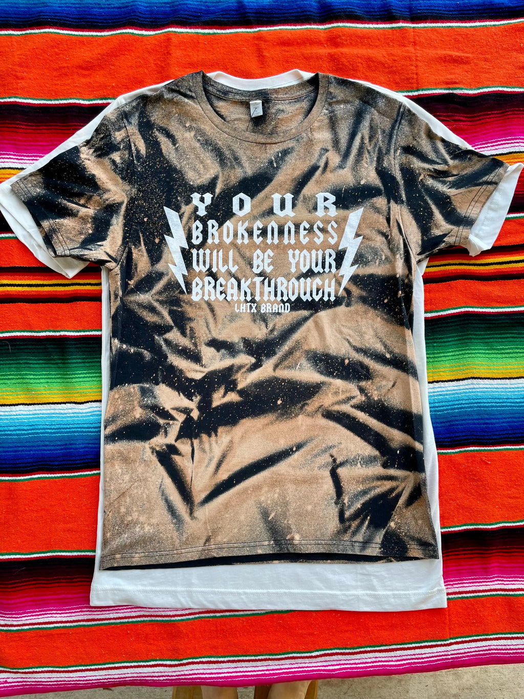 Western graphic tee hand screen printed cotton inspirational faith design