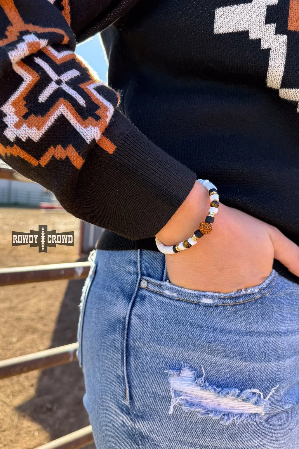 westward bracelet western cowgirl jewelry bronze sparkle bead rustic chic accessory

