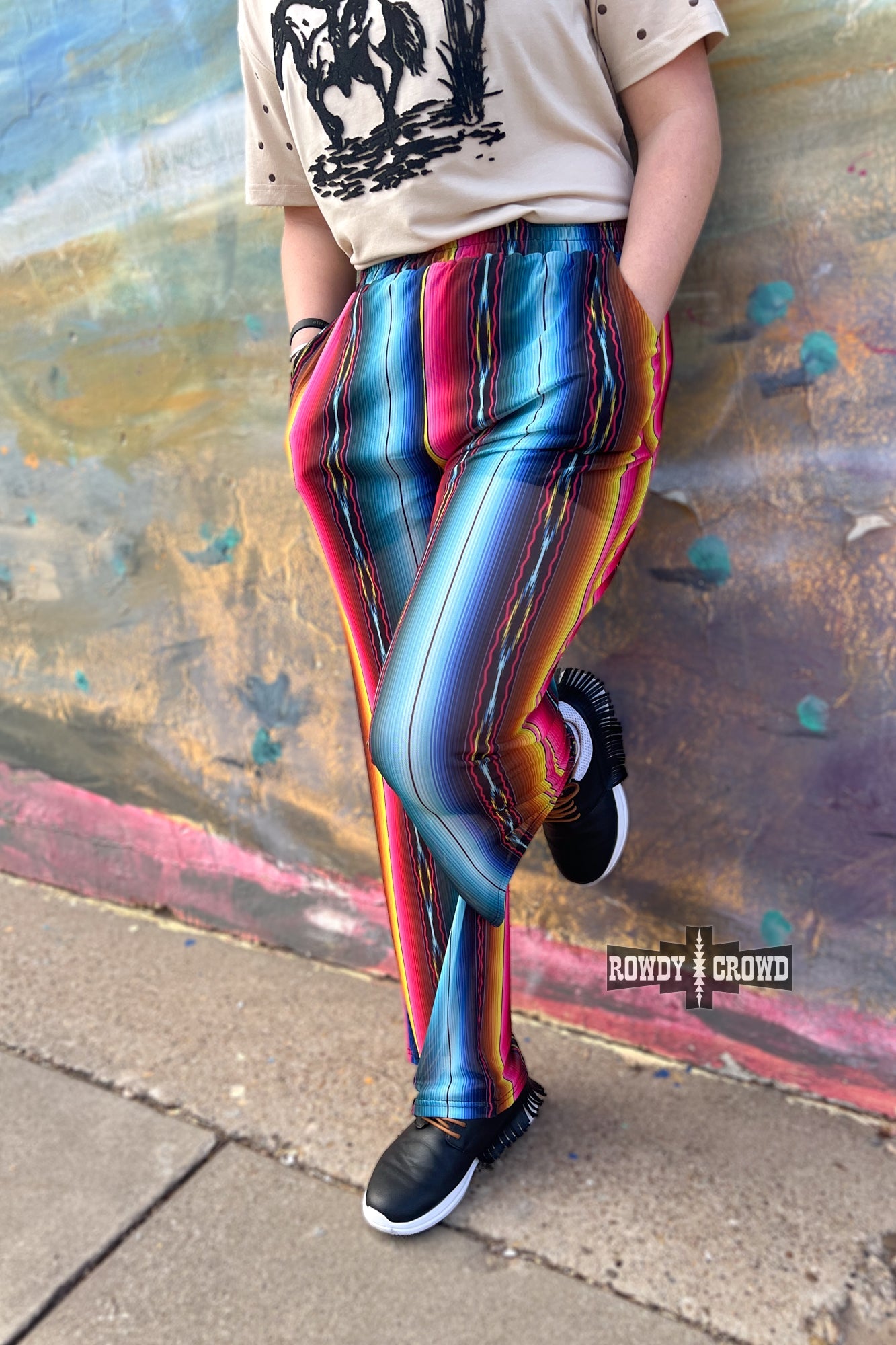Rowdy Crowd serape Pinto Ranch Pants