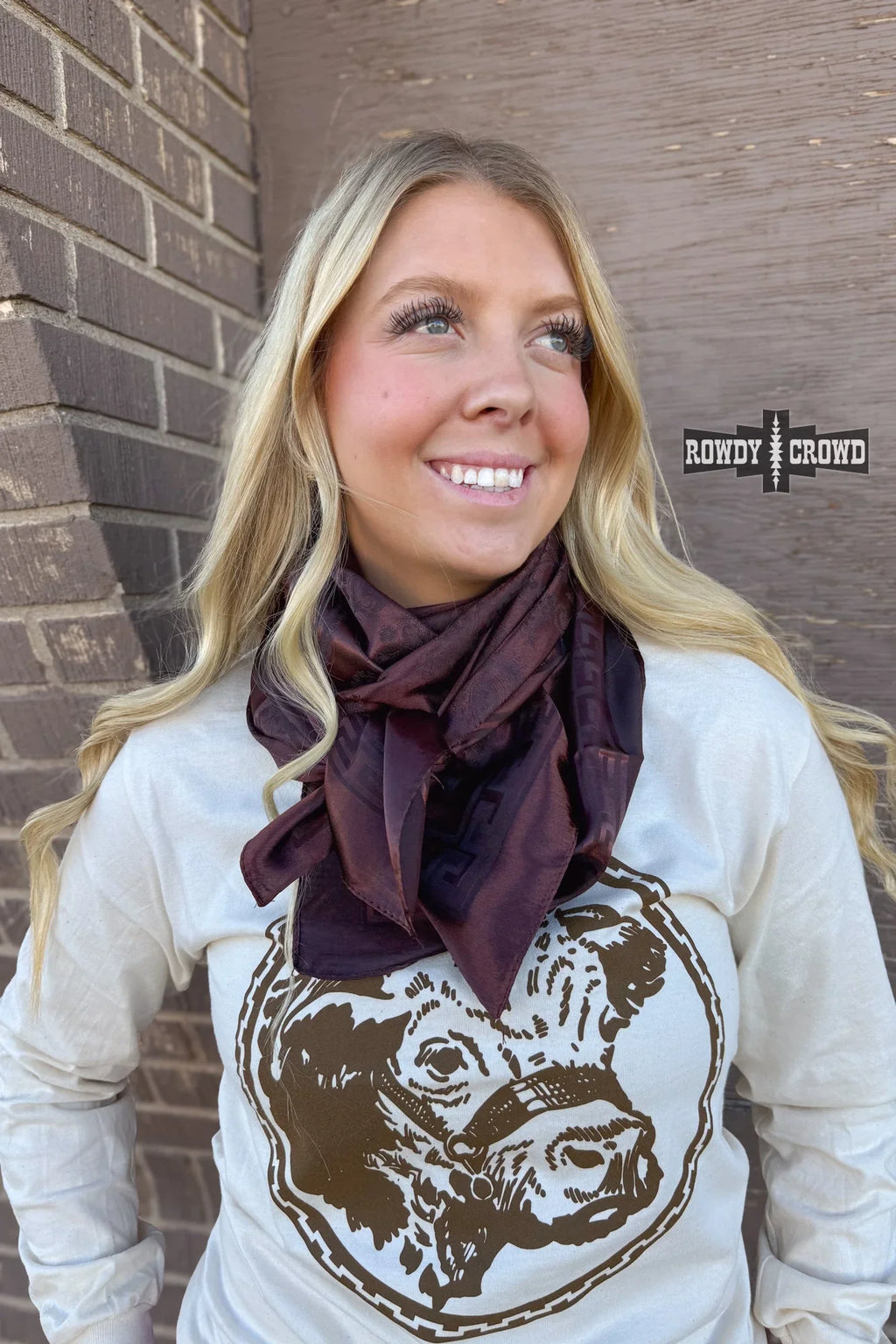 paisley pony wild rag scarf with bold paisley print western cowgirl accessory handmade in Texas