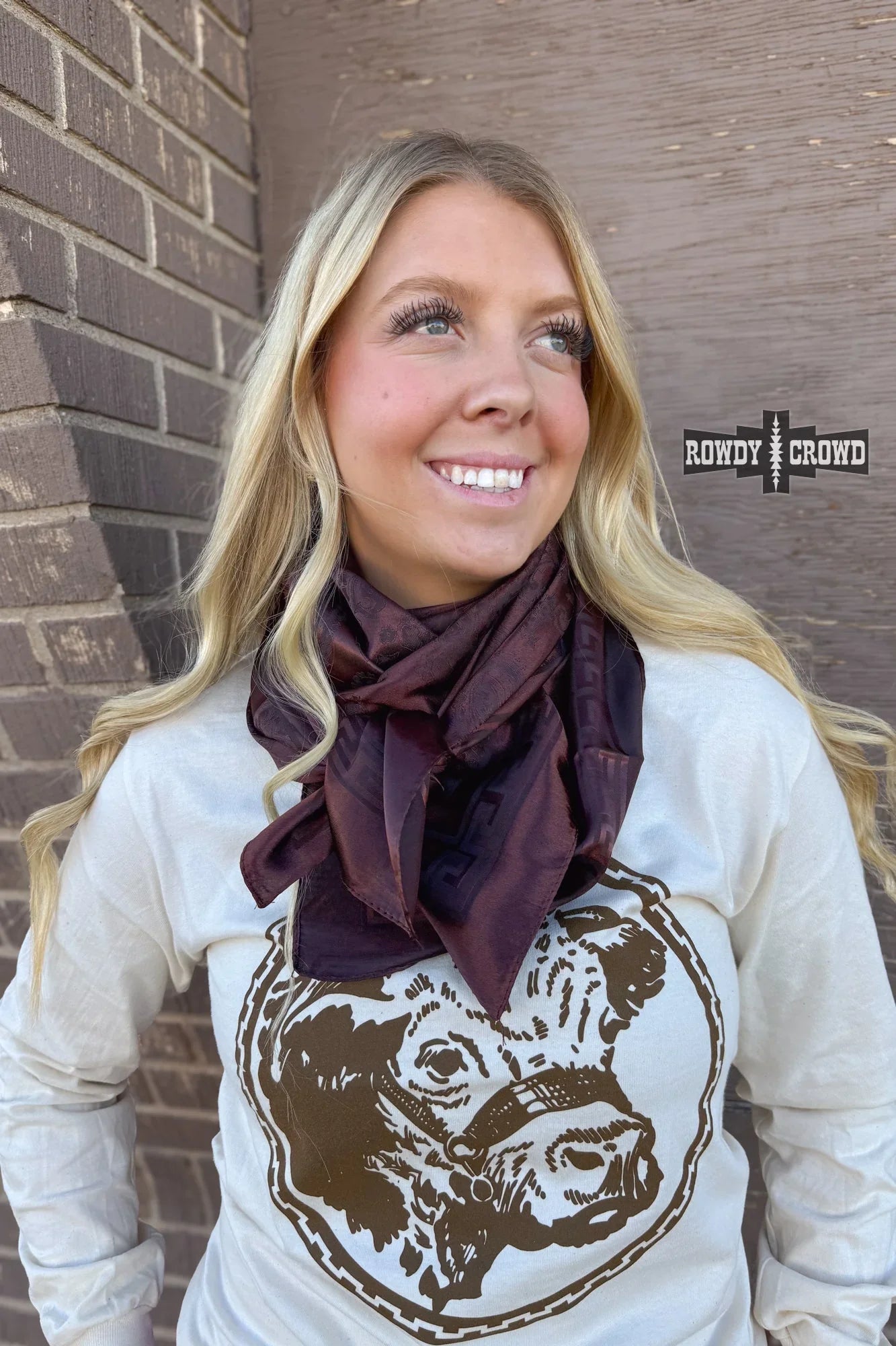 paisley pony wild rag scarf with bold paisley print western cowgirl accessory handmade in Texas