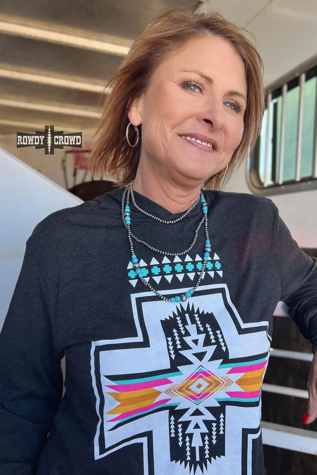 Western necklace styled for rodeo or everyday cowgirl fashion