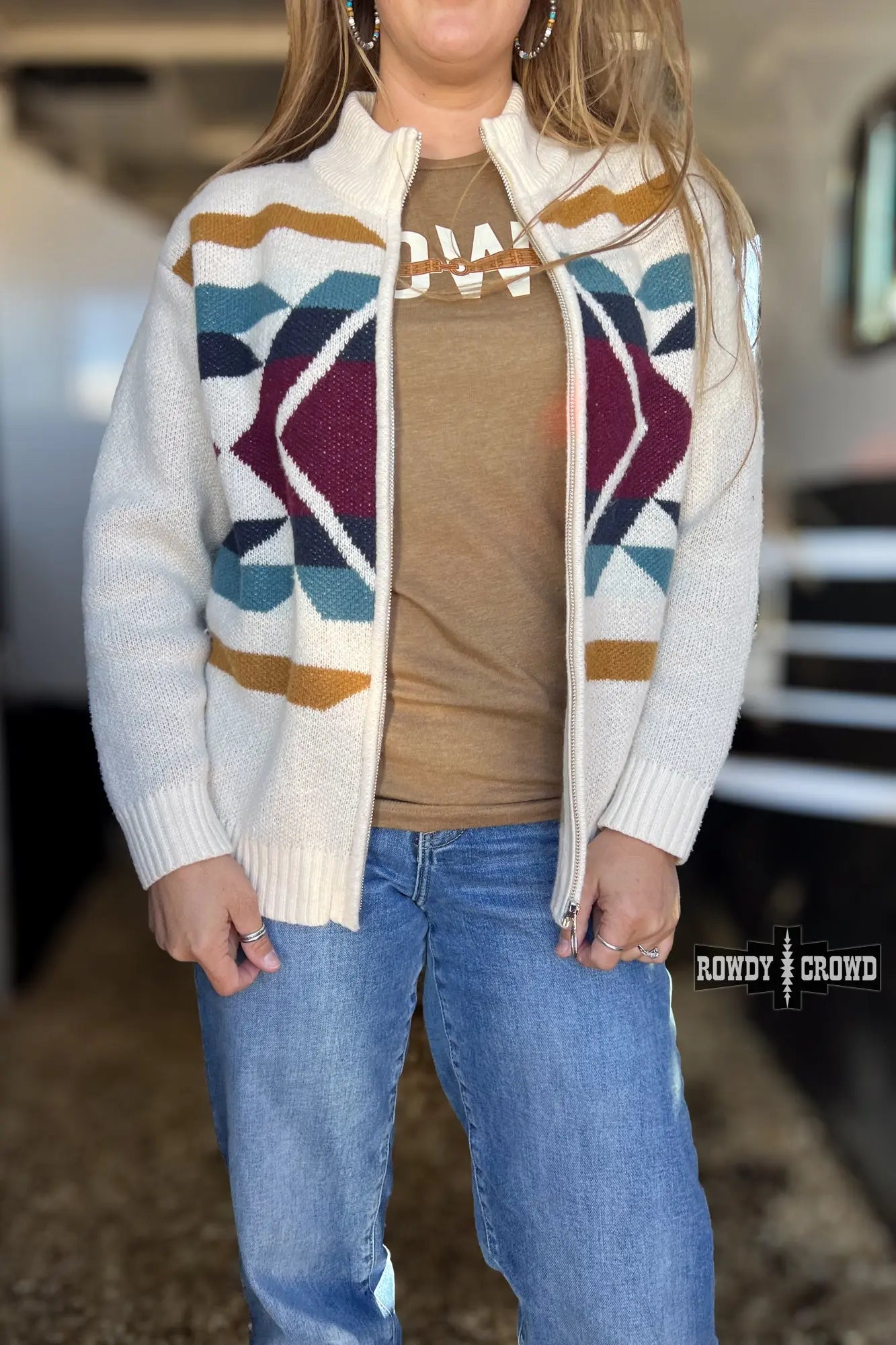 Western jacket cozy cowgirl vibe ribbed cuffs and hem